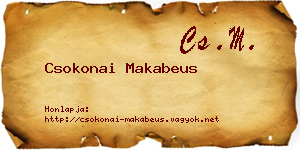 Csokonai Makabeus névjegykártya